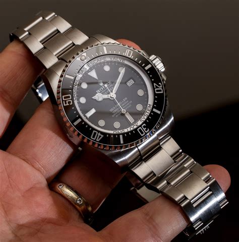 wearing rolex deepsea 44mm all black pvd on wrist|rolex deepsea dweller 44mm.